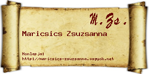 Maricsics Zsuzsanna névjegykártya